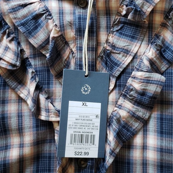 Plaid Ruffle Blouse - Picture 4 of 4